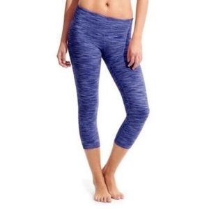 Athleta Chaturanga Blue Cropped Leggings XS